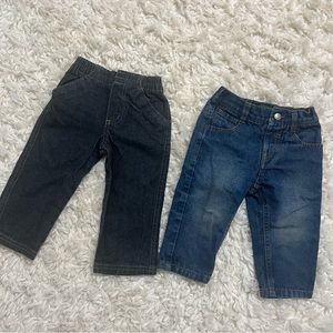 Bundle of 2 Baby Boy Jeans Sz 12 Month
